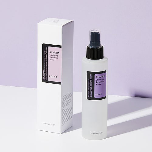 COSRX AHA/BHA Clarifying Treatment Toner | AHA/BHA Chiarificatore Trattamento Tonico spray esfoliante viso per punti bianchi, pori e pelle irregolare, 5.07 fl.oz / 150ml